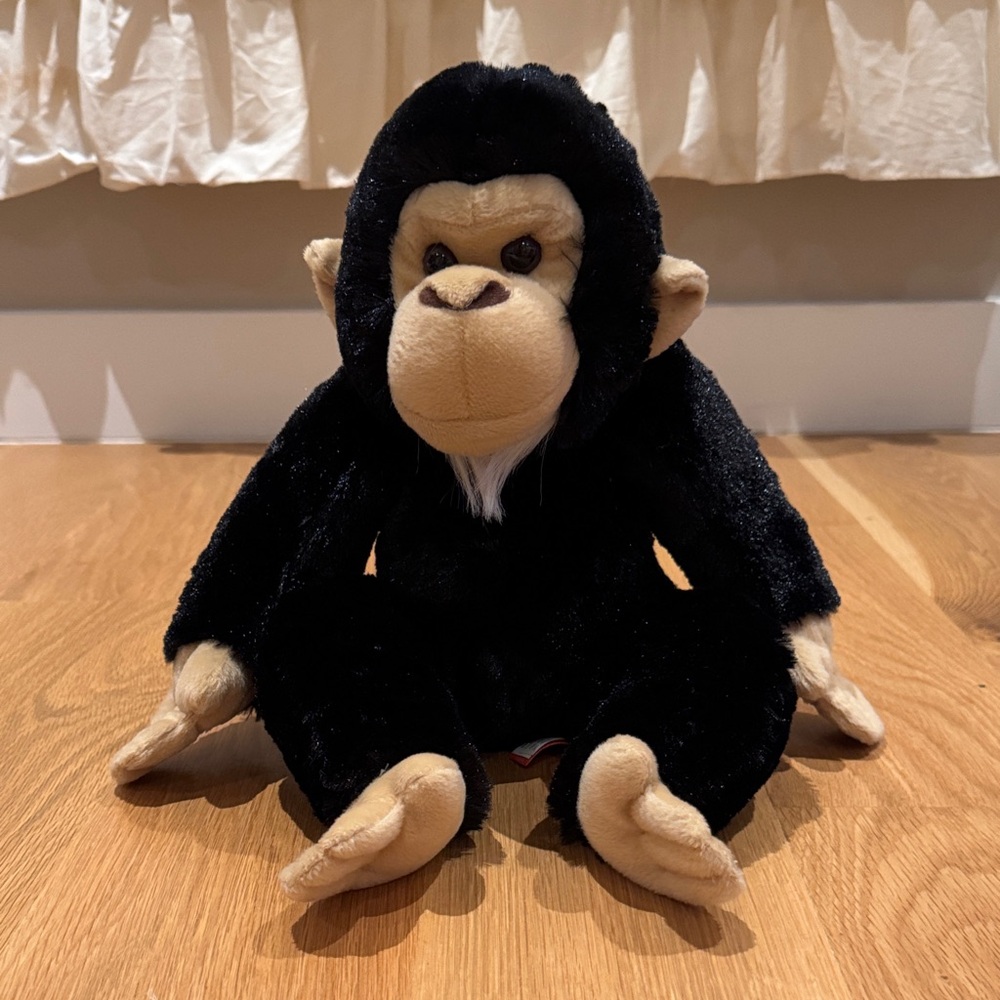Cuddly Black and Tan Monkey Plush Toy